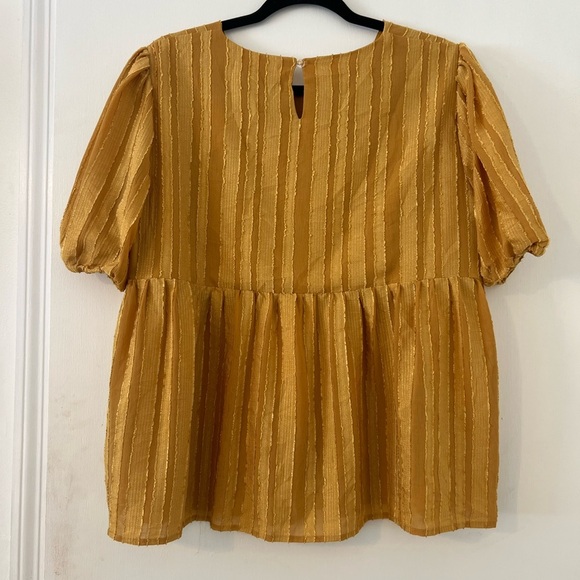 Gorgeous golden yellow color blouse size XL (J114) - Picture 6 of 10